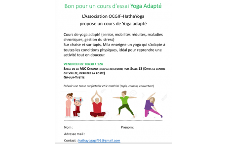 Hatha Yoga - Nouveaux cours